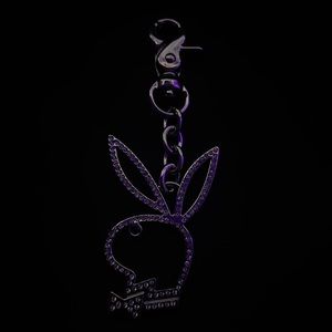 Playboy Bunny Charm Keychain